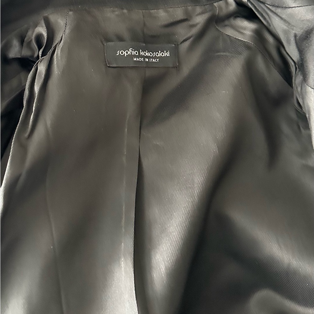 Sofia Kokosalaki Italian Satin Taylored Trench coat - Picture 12 of 14